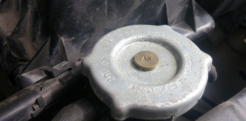 Never take off a radiator cap when the engine is still hot.